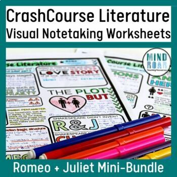 Preview of Romeo and Juliet worksheets | Crash Course Literature Romeo and Juliet Worksheet