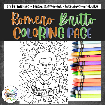Download Romero Britto Art History Printable Coloring Sheet Coloring Page By Kdcurbie