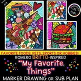 Romero Britto Art Lesson or Sub Plan- POP Art - Middle Sch