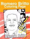 Romero Britto Coloring Page