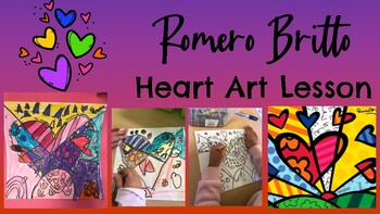 Heart Kids by Romero Britto Children Objects Hearts Pop Art Whimsical Print  Poster (Choose Size)