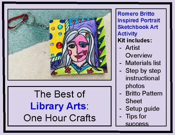 Preview of Romero Britto Inspired Portable Mini Portrait Sketchbook