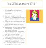 Romero Britto Photoshop Project