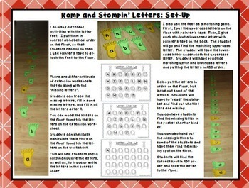 Alphabet Activity: Tape Letter Stomp