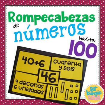 Rompecabezas de números hasta 100 by Ser Bilingue |
