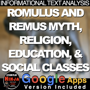 Preview of Romulus & Remus Myth, Roman Religion, Education & Social Classes (Ancient Rome)