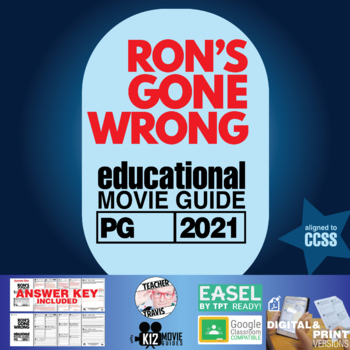 Preview of Ron's Gone Wrong Movie Guide | Worksheet | Questions | Google Slides (PG - 2021)