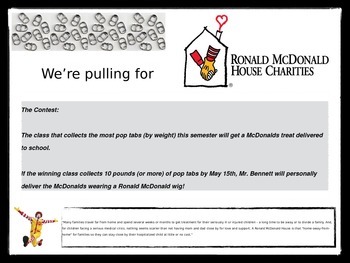 Preview of Ronald McDonald House Pop Tab Collection Contest