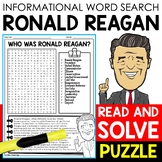 Ronald Reagan Biography Word Search Puzzle Presidents' Day