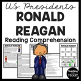 Ronald Reagan Informational Text Reading Comprehension Wor