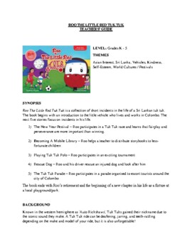 Preview of Roo The Little Red Tuk Tuk Teacher's Guide