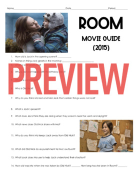 Room Movie Guide 15 45 Questions Answer Key Tpt