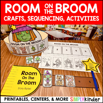 Preview of Room On The Broom Craft, Sequencing, Activities for Halloween