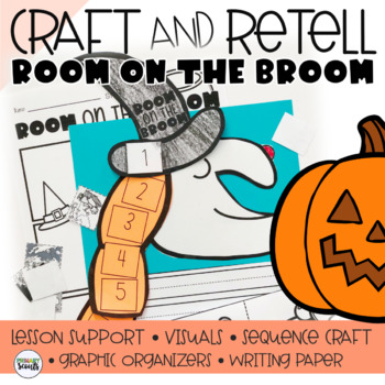 Preview of Room On the Broom Craft & Retell (Story Sequence) Halloween Craft