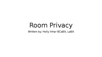 Preview of Room Privacy Social Story