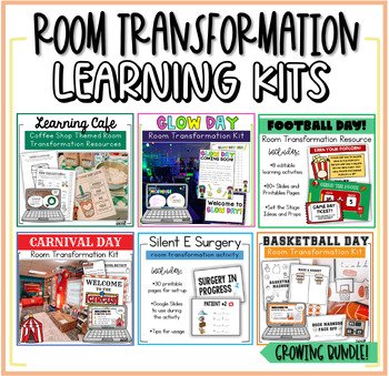 Preview of Room Transformation Growing Bundle 2nd-3rd Grade