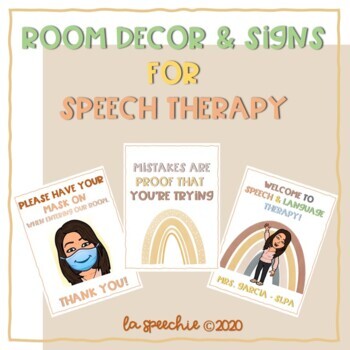 Preview of Speech Room Decor & Signs