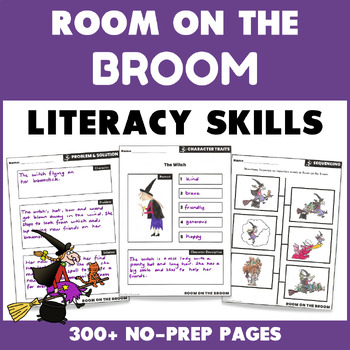Preview of Room on the Broom Activities - Reading Comprehension & Literacy Skills Activity