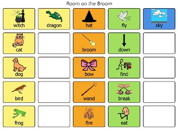 Preview of Room on the Broom Companion and Worksheets for Special Education