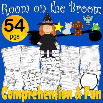 Preview of Room on the Broom Halloween Read Aloud Book Companion Reading Comprehension Fun