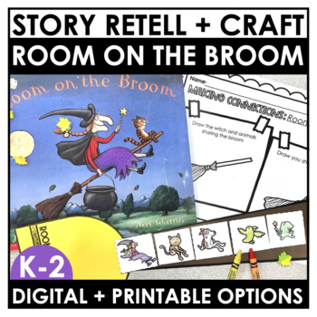 Preview of Room on the Broom Read Aloud Digital + Print Google Slides™ | Retell Craft