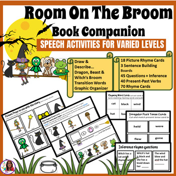 Preview of Room on the Broom Halloween Speech Book Companion
