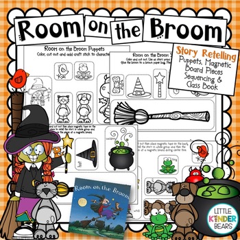 Halloween Room On The Broom Craft Story Retelling Puppets Class Book - 