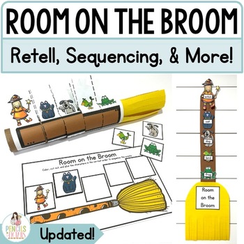 Preview of Room on the Broom Unit, Crafts, Sequencing, Puppets, Character Sorts, & Writing