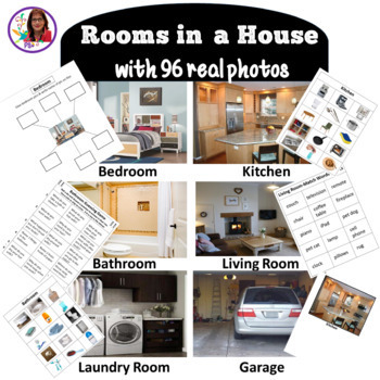 Preview of Rooms In The House Sorting Categories With Real Photos