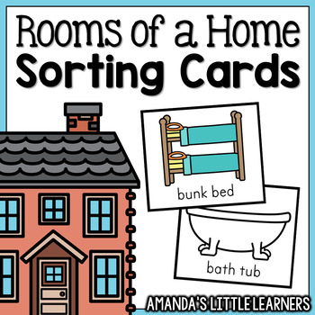 Preview of Rooms of a Home Sorting Cards