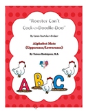 Rooster Can't Cock-a-Doodle Doo Alphabet Mats