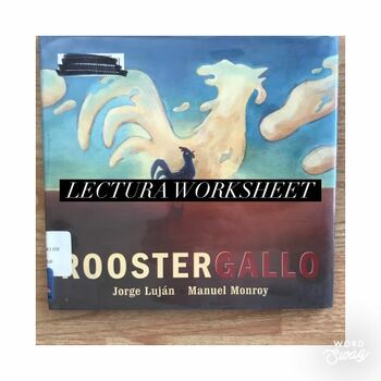 Preview of Rooster Gallo - a poem by Jorge Lugan - worksheet for reader's workshop Spanish