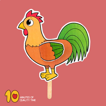 Rooster Puppet Craft