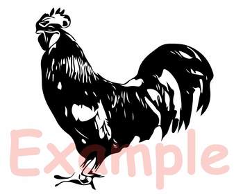 Download Rooster Whit Bandana Silhouette Svg Clipart Cowboy Chicken Cock Farm 848s