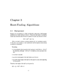 Root Finding Algorithms - Numerical Methods - First few pages