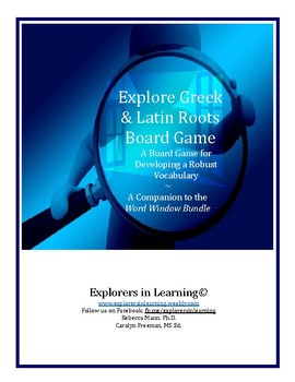 Preview of Root Road Rally Board Game:  Exploring Greek & Latin Roots