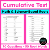 Root Words Cumulative Test | Greek and Latin Math and Scie