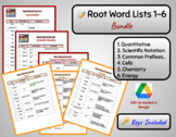 Root Word Lists 1-6 Bundle