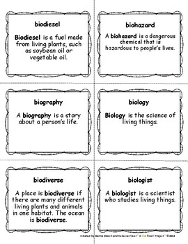 words that start with bio and their definitions