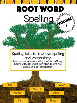 Preview of Root Word Spelling Lists and Activities Vol. 1