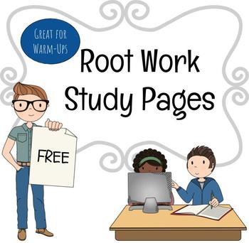 Preview of Root Word Study Worksheet