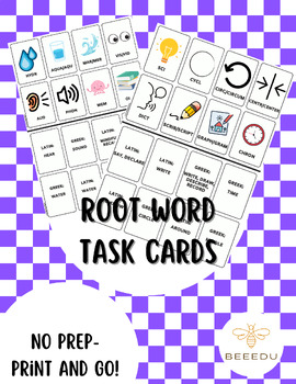 Preview of Root Word Task Cards
