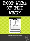 Root Word of the Week Workbook- 37 Pages of Root Words to Review