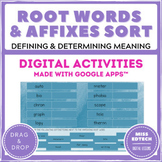 Root Words & Affixes Digital Sort - Google - Distance Learning