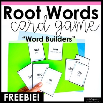 Preview of Root Words Game and Worksheet for Greek and Latin Roots and Affixes, Word Parts