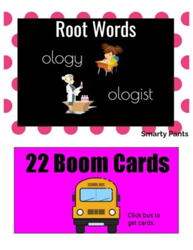 Preview of Root Words Ology and Ologist BOOM Cards