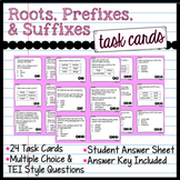 Root Words, Prefixes, & Suffixes Task Cards with Digital B