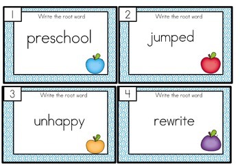 Root Words, Prefix and Suffix Task Cards Differentiated by Rachel O Donnell