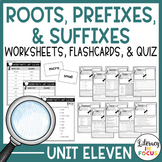 Root Words, Prefixes, & Suffixes Unit 11 Worksheets
