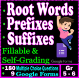 Root Words, Prefixes and Suffixes. 180 MCQs Self-Grading E